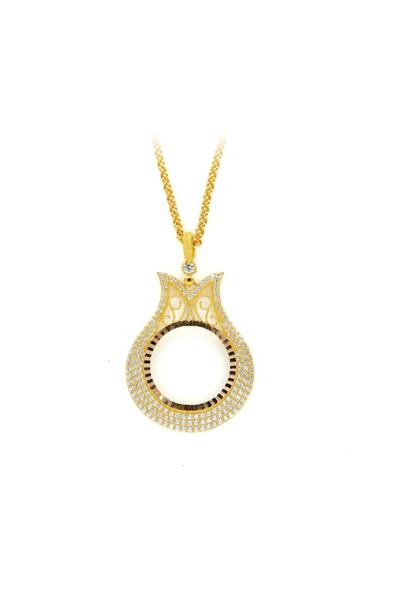 BİLEZİKHANE Ziynet Çerçeve Kolye Lale Model 8.50 gram 14 Ayar Altın