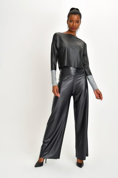 Quincey Women's Leather Blouse