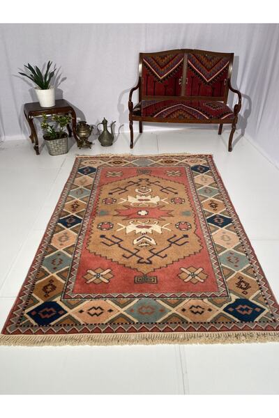 ŞİRVAN HALI Yeşil El Dokuma Antik Yörük Halı