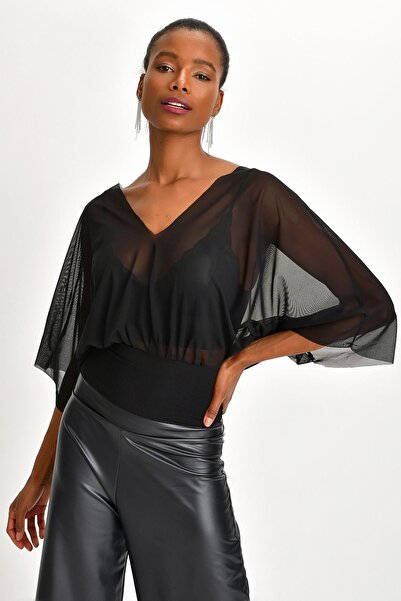 Quincey Women's Tulle Blouse