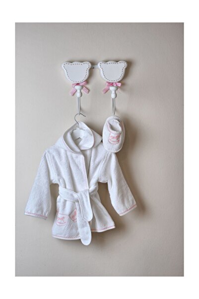 Gül Güler Bebek Bornoz+Terlik Tay Kanaviçe