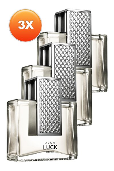 AVON Luck Erkek Parfüm Edt 75 Ml. Üçlü Set