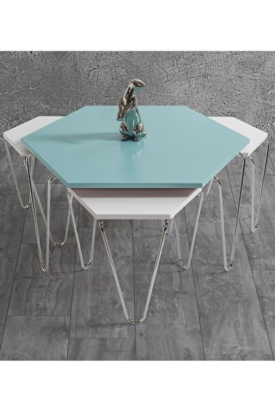 Veys Sehpa Piramit Orta Sehpa - Zigon Sehpa ( Set Takım )