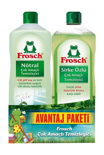 Frosch Frosch Ph Nötr 1 L + Sirke Özlü Çok Amaçlı Temizlik 1 L