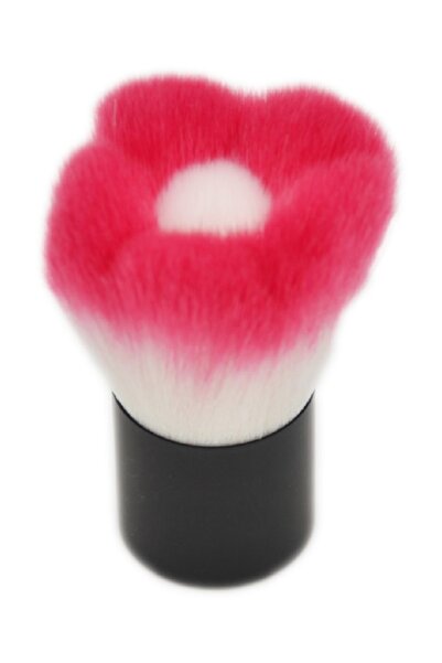 Match Kabuki Brush - Flower Model - Brush Pink White & Bottom Black
