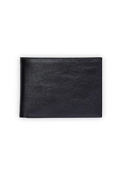 EMNANA Erkek Deri Cüzdan Siyah 12 x 9 .3 cm