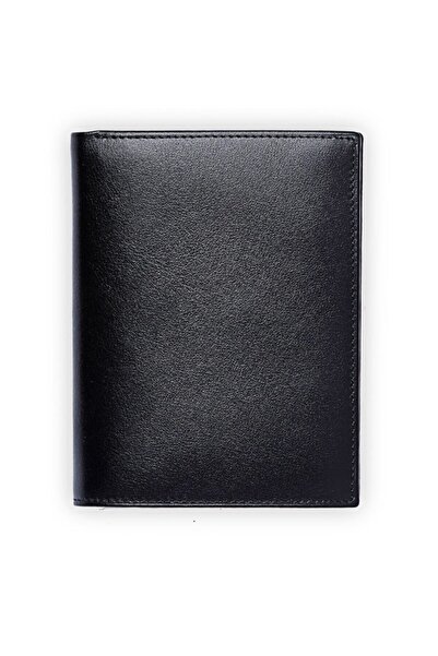 EMNANA Iki Parçalı Erkek Deri Cüzdan Siyah 10x13cm