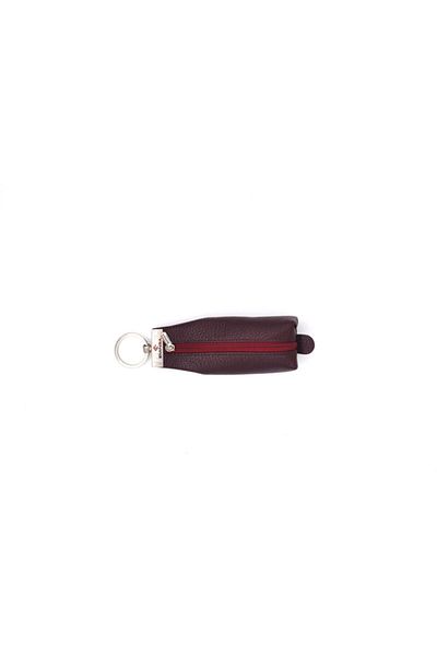 Eminsa Genuine Leather Claret Red Keychain