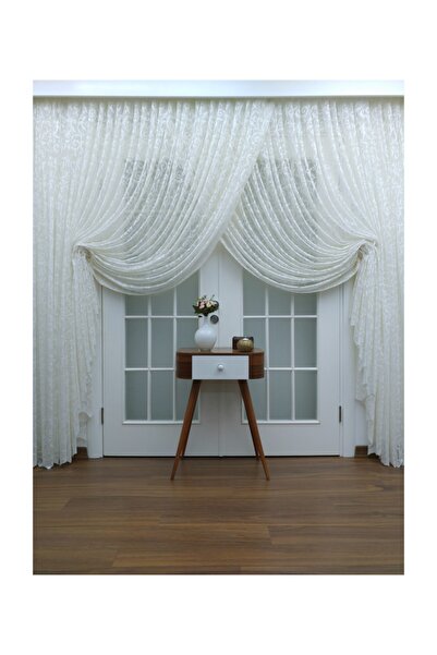 Esse Home Özel Örme Dokulu Kruvaze Tül Perde  Yüksek Gramajlı,  400x260, Krav...