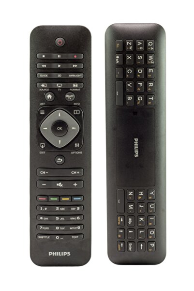 Philips Tvrc51312/12 Ykf315-z01 Klavyeli Kumanda Orjinal Siyah