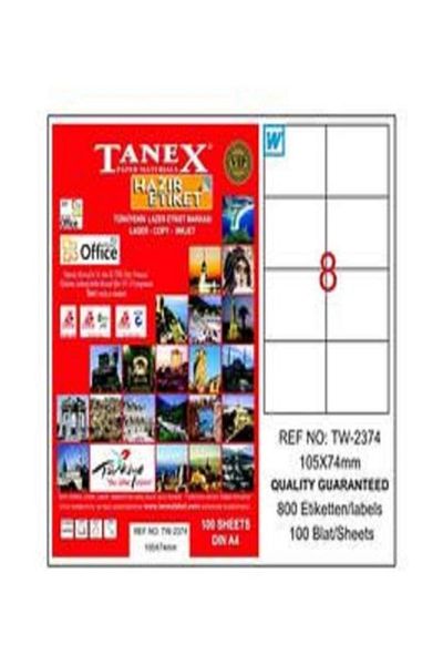 Tanex Laser Label Code - 2374 105mm X 74mm