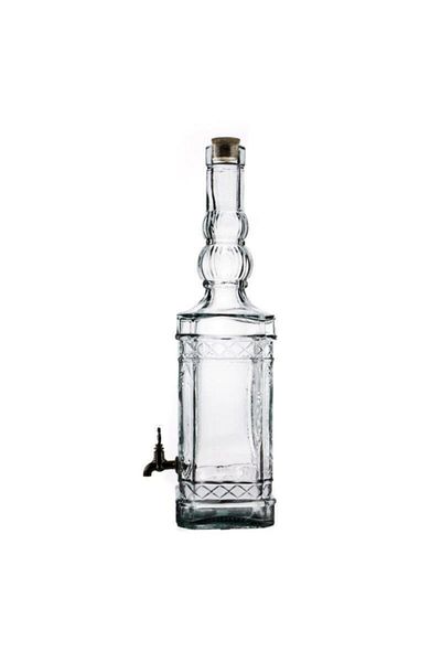 san miguel Angular Oil Bottle with Tap 3.5 Liter Transparent Color