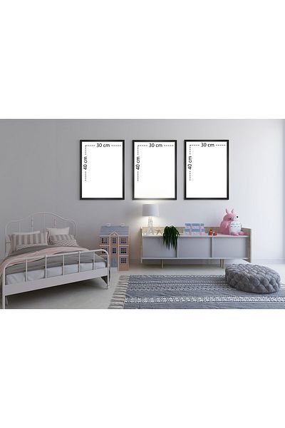 ÖZCANLAR ÇERÇEVE Özcanlar Decoration Multiple Frames Prints Print Set Home Decor Bathroom Decoration Painting Triple