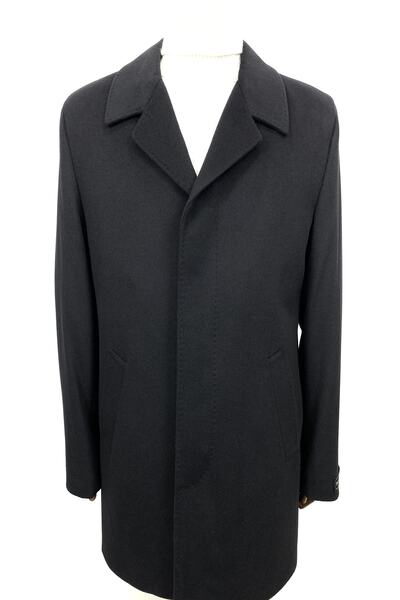 ŞAN GİYİM Men's Black Swallow Collar Coat 621