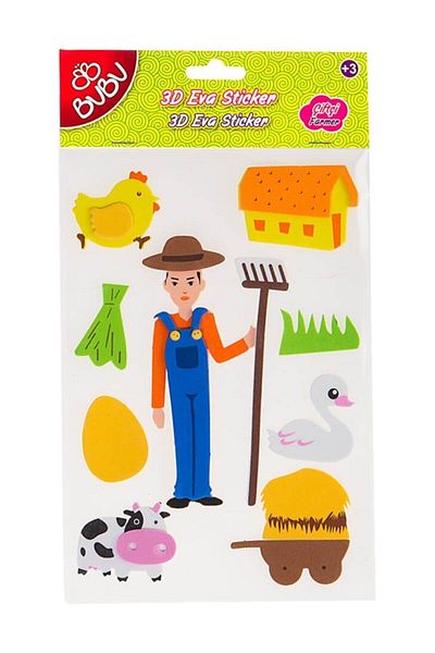 Bubu 3d Eva Sticker Επαγγέλματα Farmer St0050