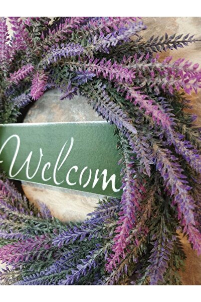 EVİMTATLIEVİM Dekoratif El Yapımı Kapı Süsü Welcome 35cm