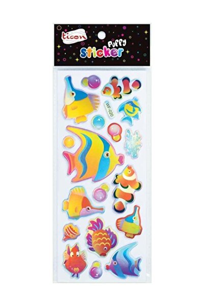 Ticon Sticker Puffy 138649 Balık (KABARTMALI) Tps-31