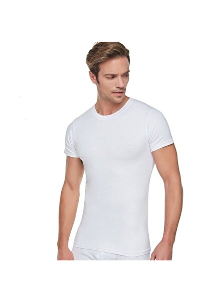 Tutku 3'Li Athlete Undershirt White Men's Stalk-Light Mixed Collar Textile Clothes