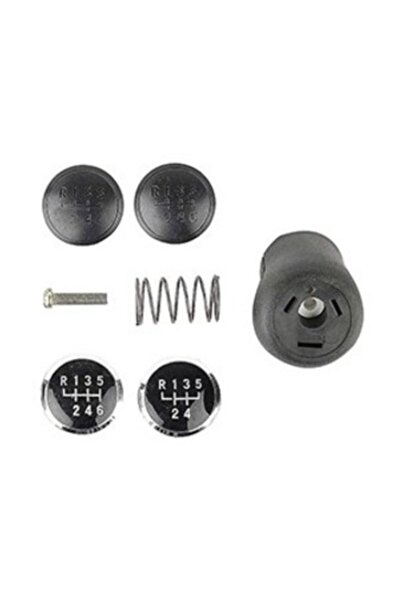 YTT Vw Transporter T5 / T6 / T7 Vites Topuzu Seti 7h0711113 Siyah Nikelajlı