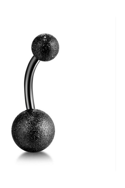 Solfera Black Color 8mm Ball End Stainless Steel Belly Piercing P455b