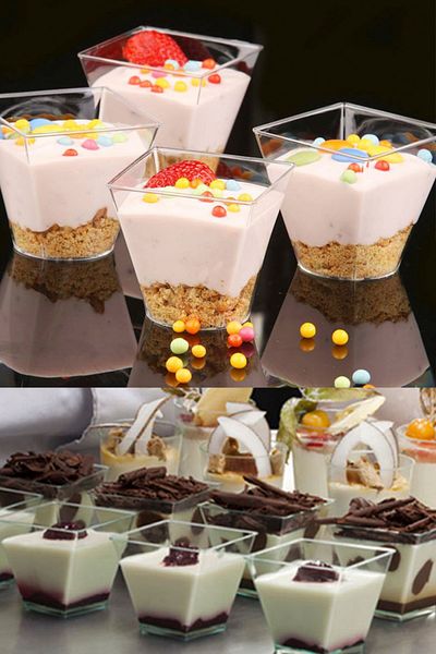 Kazanabil 6 Pcs Mini Plastic Cubic Bowl 200cc