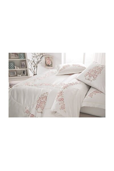 Taç Valerıa Ekru Çift Kişilik Yatak Örtülü  Nevresim Takımı