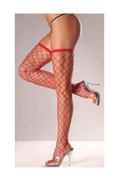 Merry See Wide Mesh Garter Stockings