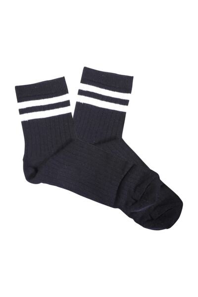 cats&socks Șosete Negri Tenis Cu dungi Albe