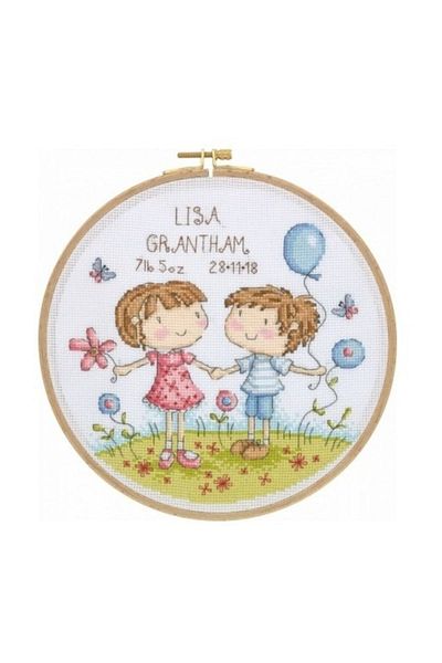Tuva Yayıncılık Πίνακας μωρού Tuva Cross Stitch Etamine Kit Dcs02