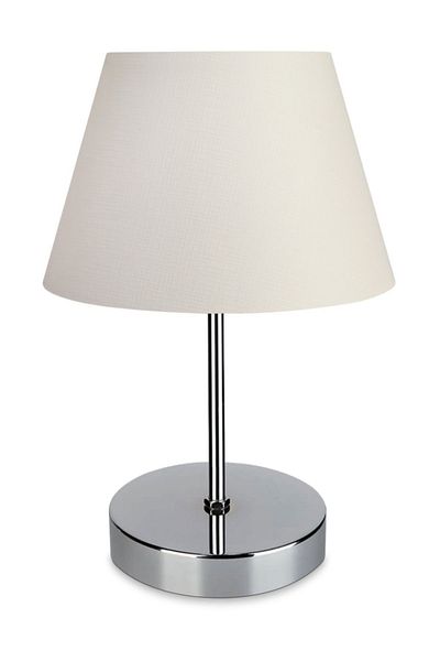 EvLight Nura Chrome Lampshade Plain White Home-7162