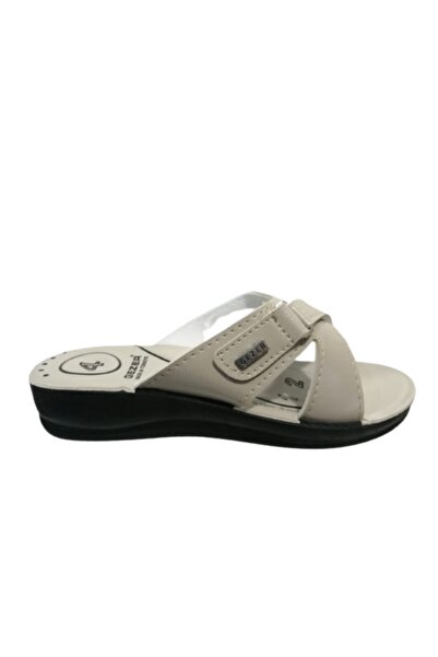 GEZER Ge082-10 Γυναικείες Μπεζ Ορθοπεδικές Παντόφλες Περπάτημα με λουράκι