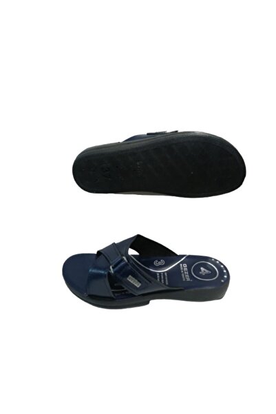GEZER Ge082-10 Papuci de mers ortopedici cu bretele încrucișate, albastru marin pentru femei