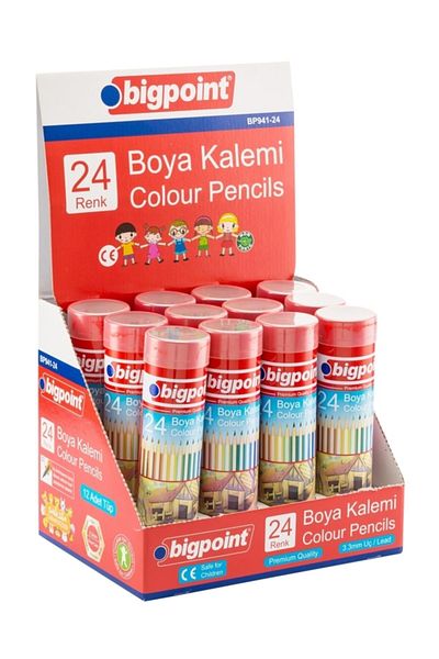 Bigpoint Dry Paint Pen in Metal Tube 24 Colors 12 Pieces Box