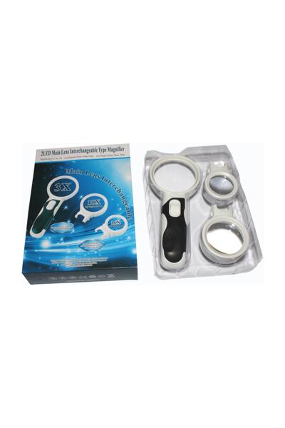 Makro Optik Değiştirilebilir 3 Lensli 3x-10x-16x Büyüteç
