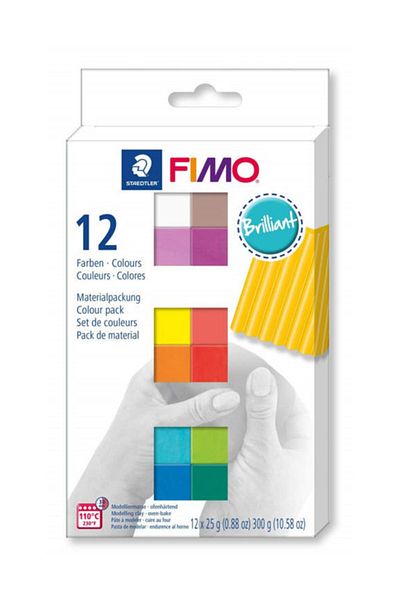 Fımo Fimo Soft Polymer - 25 gr X 12 Brilliant Vibrant Color Set