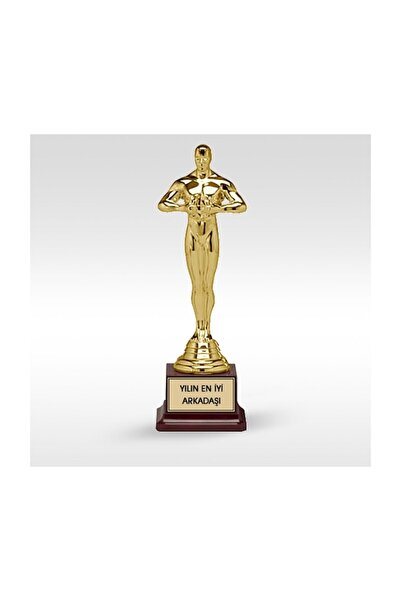 Bk Gift Kişiye Özel Ahşap Ayaklı Oscar Ödülü (27 Cm.)