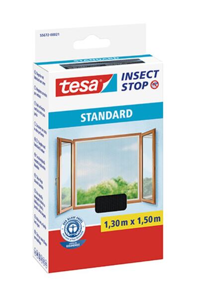 Tesa Sineklik Standart Çırt Bantlı, Cam için, 1.30m:1.50m, siyah