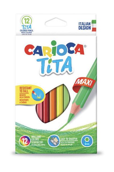 CARIOCA Tita Maxi Jumbo Dry Paint Pen 12 Colors