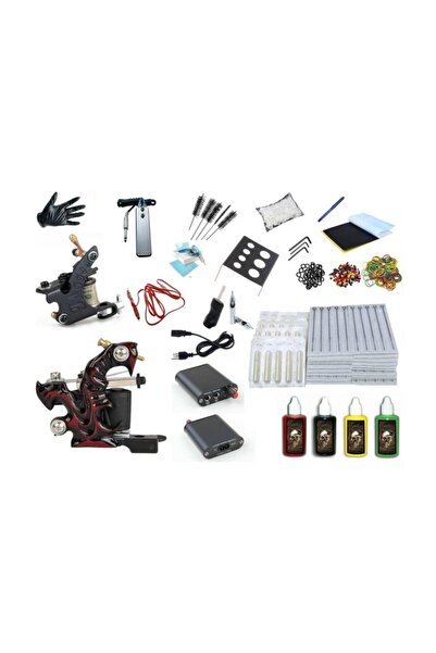 Azure Power Xl-479 Xlıne Tattoo Çift Makinalı Dövme Makinası Seti Profesyonel...