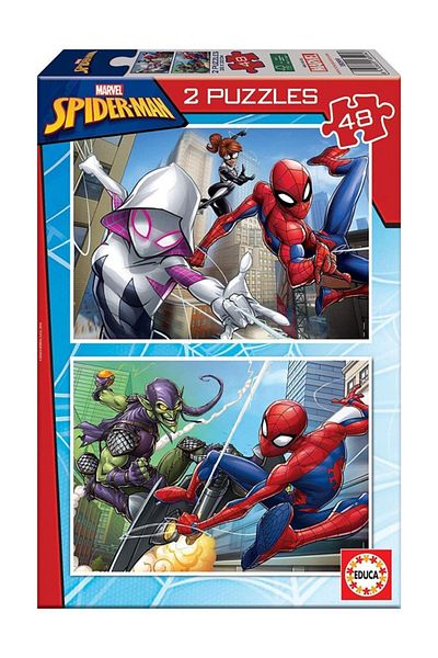 EDUCA Spiderman 2X48 Piece Kids Puzzle