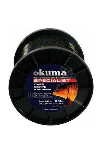 Okuma Camou Fishing Line - Carp 1200 Mt, 25.00 Lb, 11.36 Kg, 0.40 Mm