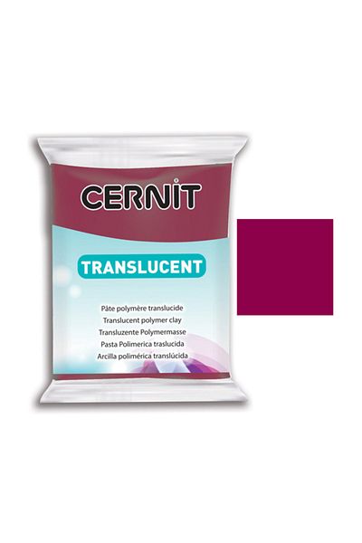 Cernit Translucent (transparent) Polymer Clay 56g 411 Bordeaux