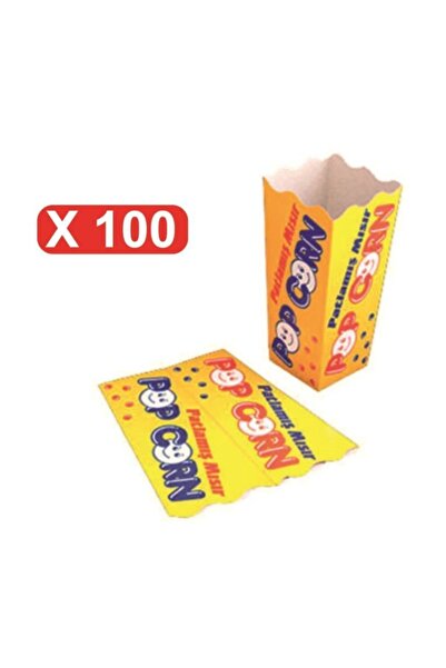 ÇELİKPENÇE Küçük Karton Pop Corn / Mısır Kutusu 100 Adet