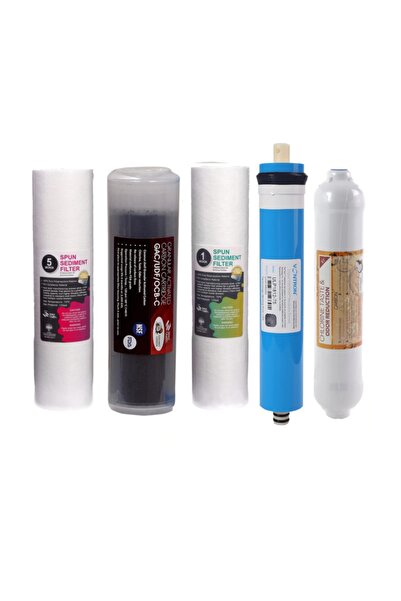 Genel Markalar Ihlas Su Arıtma Cihazı Filtresi 5'li Filtre Seti 1 Mikron Sediment Filtreli