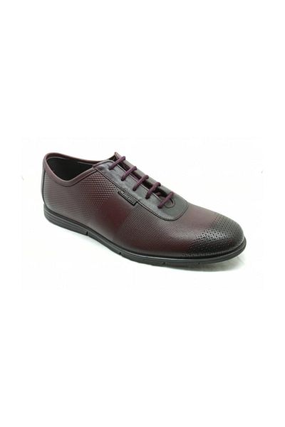 TRENDY Pantofi casual din piele kaki pentru bărbați 465