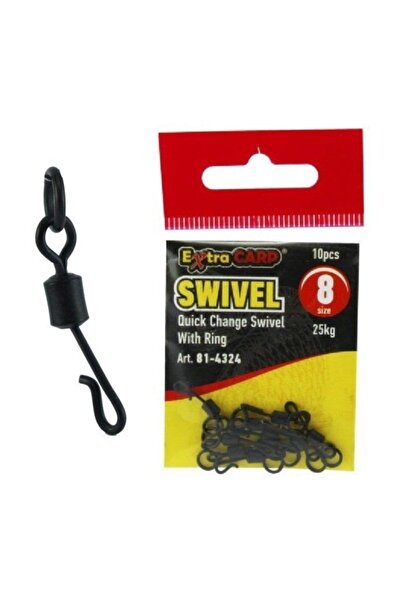 Extra Carp Quıck Change Swıvels Wıth Rıng 10pcs