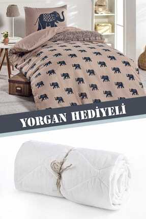 Ev Ev Home Yorgan Hediyeli Nevresim Seti Tek Kisilik Fil Mavi Fiyati Yorumlari Trendyol