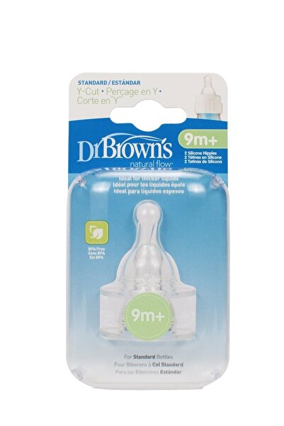 Dr.Brown's Tetina Dr. Browns cu gât îngust, tăiată în Y, 9+ luni, 2 bucăți