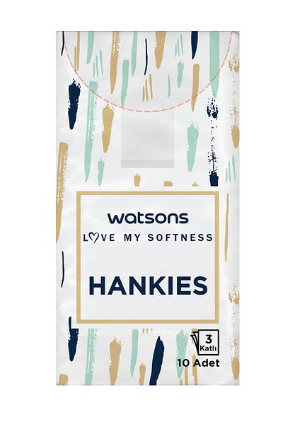 Watsons Number 3 Hankies - 10 X10 Stripes 2399900940140