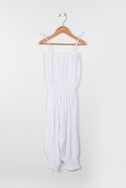 Pitti Girl's White Jumpsuit 9238